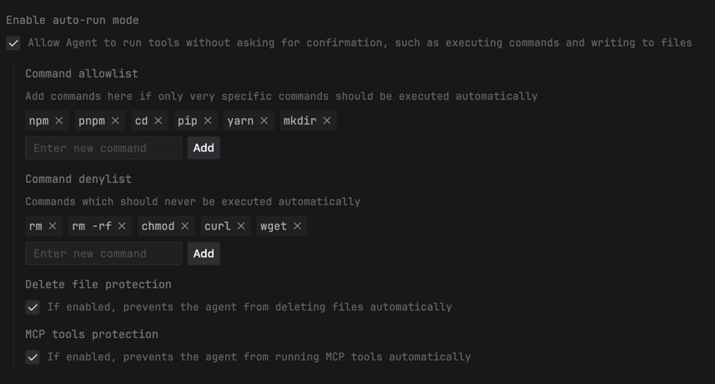 Cursor Auto Run